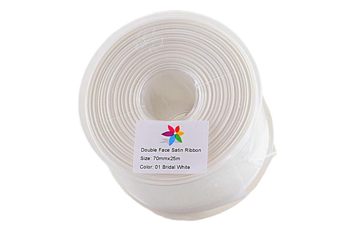 Satin Ribbon White Bridal X25M