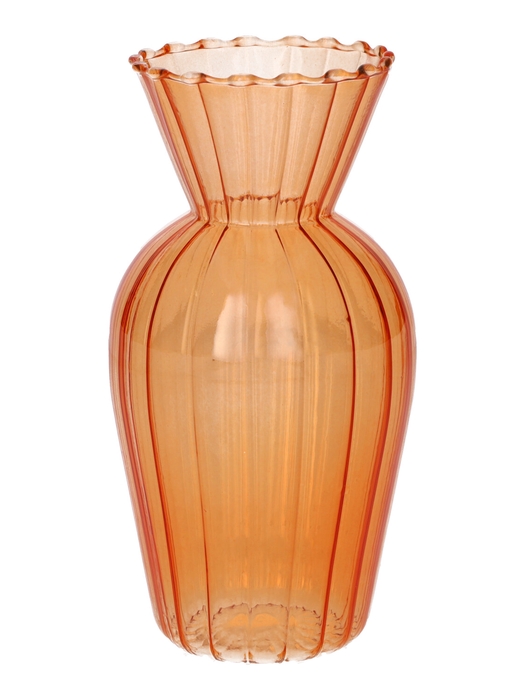 <h4>DF02-665295400 - Vase Swirl d6.2/7.4xh14 peach</h4>