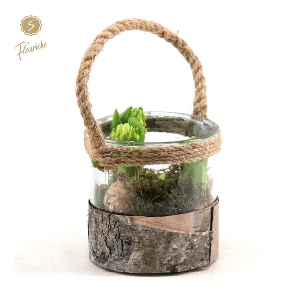 <h4>(DN379) Hyacint Glass with Bark [L]</h4>