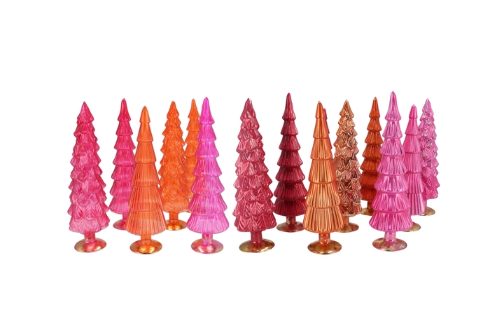 <h4>Twinkle Fuchsia Mix Glass Tree Shiny Ass 9x25cm Nm</h4>