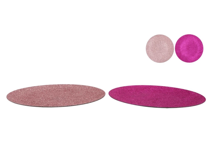 <h4>Melamine Shine Fuchsia/pink Plate Round Ass 40x40x2cm</h4>