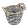 Basket Baku chipwood Ø16xH13cm grey