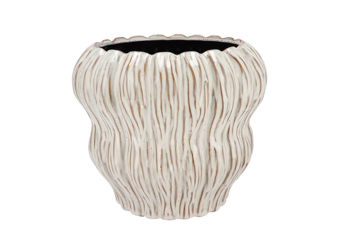 <h4>Lima White Pot Buble 20x20x17cm</h4>