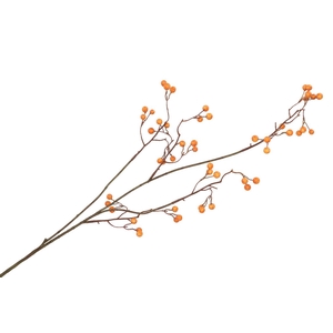 Silk Berry Branched Orange 93cm Nm