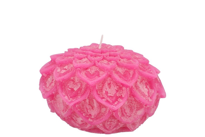 <h4>Candle Dahlia Fuchsia 9x7cm</h4>