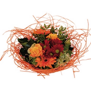 Bouquet holder woody Ø20cm orange 10pce/bundle