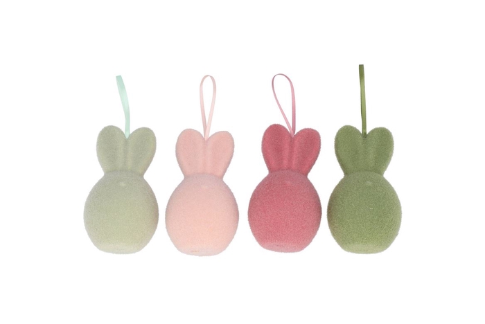 <h4>Easter Flock Summer Blush Bunny Hanger Ass 8x8x14cm</h4>