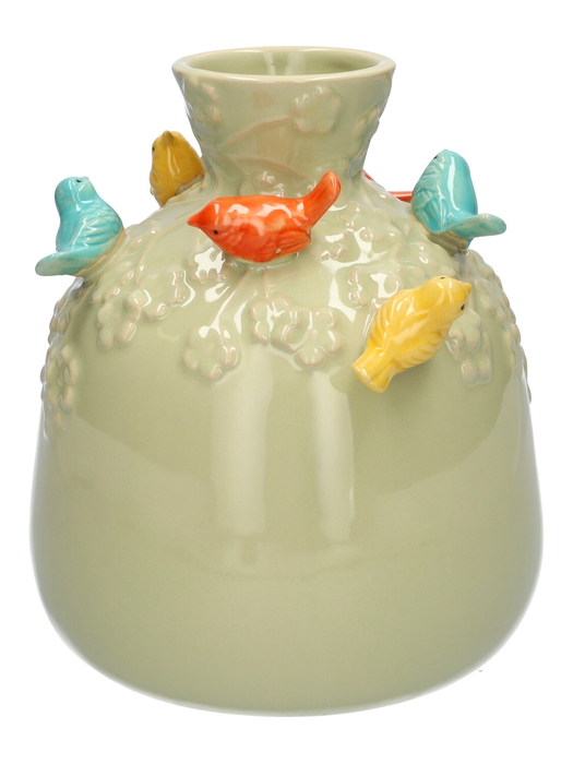 <h4>DF03-666783300 - Bottle Birds d7/16.5xh19 green</h4>
