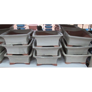 Bonsai pot square, white (23,5x23,5x10)