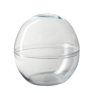 Glas Stolp+schaal d26*26cm