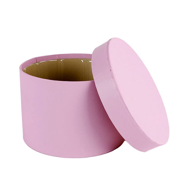 <h4>Hat box Pastel carton 14xH10cm pink</h4>