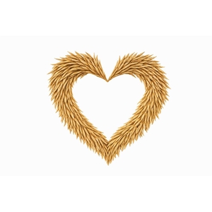 Wr Silkworm Heart Shape Natural 60cm