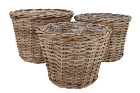 <h4>Rattan Kuboo Basket S/3 21x20/25x21/28x22cm</h4>