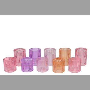 Bicolore Candle H Color Mix Round Ass S/2 5,5x7cm Nm