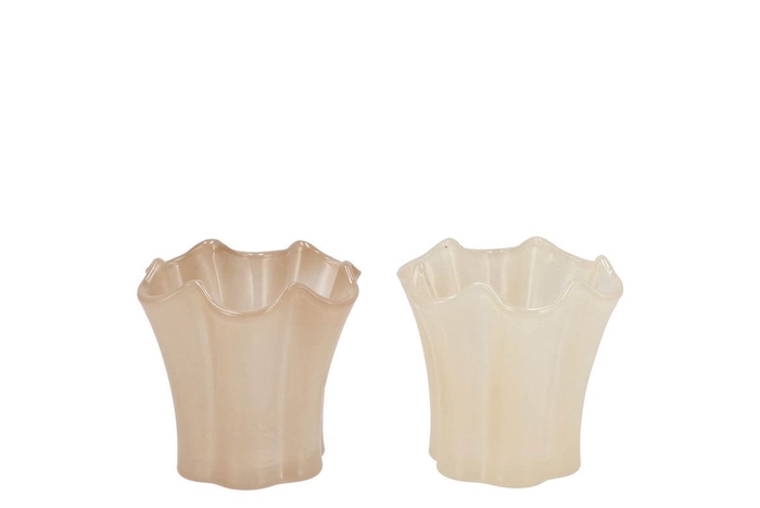 <h4>Jazz Sand T-light Glass Ass 10x9cm</h4>