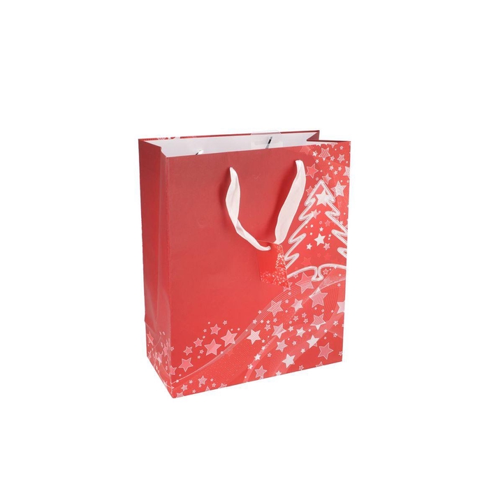 <h4>Floristry Giftbag Christmag Tree Red 32cm</h4>