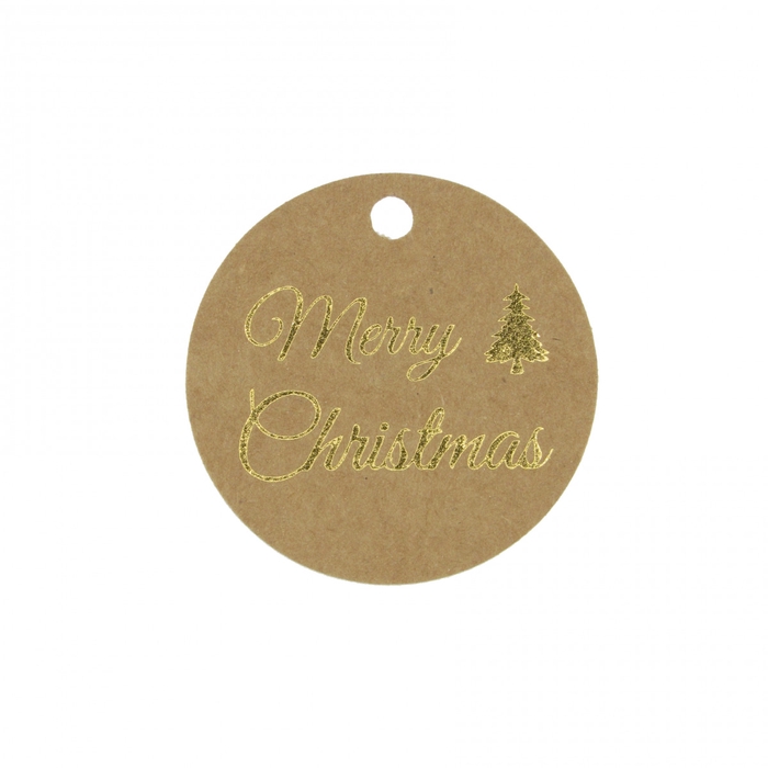 Kerst Labels Merry Christ. d05cm x50