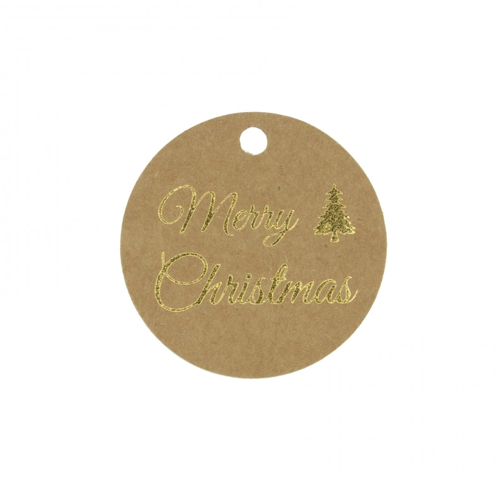 Kerst Labels Merry Christ.d05cm x50