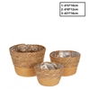 Basket sets Fuse pot S/3 d21*16cm