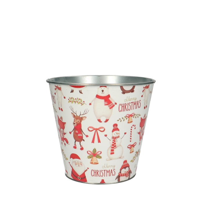 <h4>Kerst Zink Jule pot d16*15cm</h4>