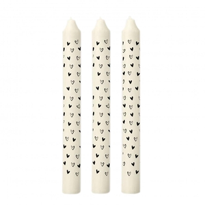 Valentine Candle Hearts d2.2*20cm x3 ass.