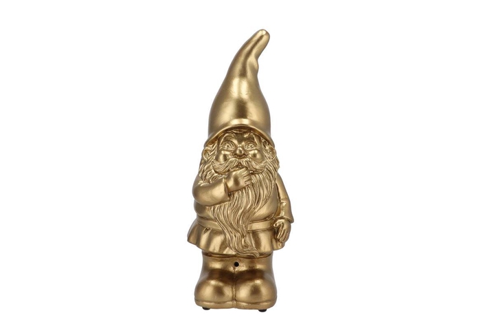 <h4>Gnome Flirty Jasper Gold W Sound 11x10x27cm</h4>