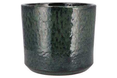 <h4>Javea Cilinder Pot Glazed Green 26x23cm</h4>