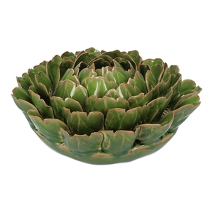 DF03-731110100 - Vase Lotus d19xh8.5 green