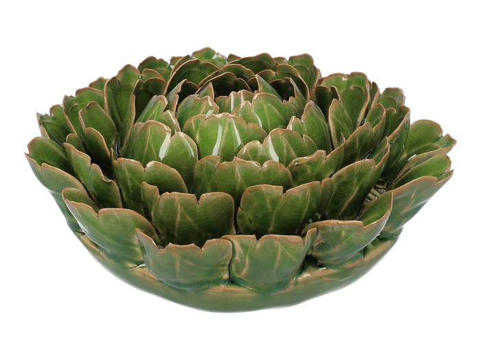 <h4>DF03-731110100 - Vase Lotus d19xh8.5 green</h4>