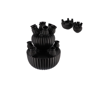 Amsterdam Black Tulip Vase Set 24x31cm Nm