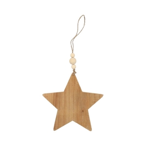Kerst naturel Hanger ster 10cm