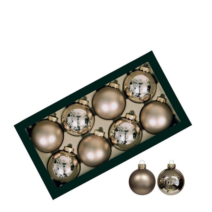 <h4>Kerstbal Bal  80mm combi x8</h4>