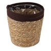 Basket Saga straw Ø25xH24cm brown