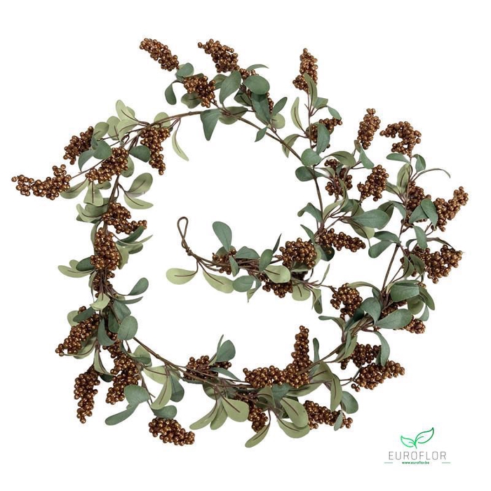 <h4>GARLAND EUCA BERRY L180W22H15 BROWN</h4>