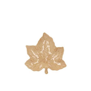 Leaf Maple Plate Warm Sand 11x11x3cm Nm
