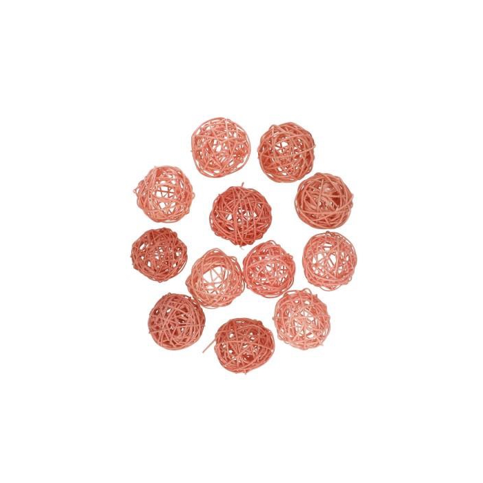 <h4>Decoratie Rattan bal 6cm x12</h4>