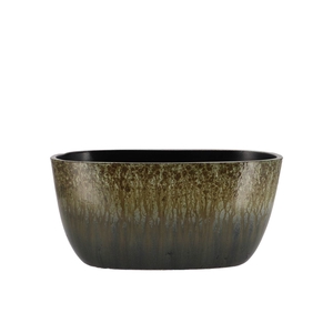 Jade Forest Green Bowl Orchid 43x17x15cm