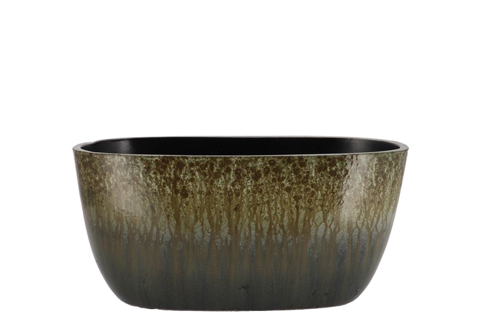 <h4>Jade Forest Green Bowl Orchid 43x17x15cm</h4>