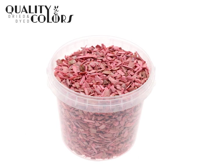 Wood chips 1 ltr bucket Frosted Pink