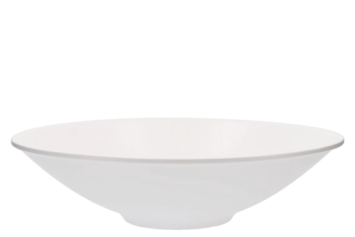 Ceramic Bowl White Matt 40x11cm
