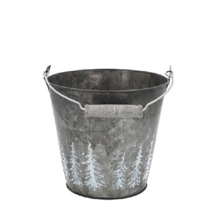 Christmas Zink Pohon bucket d16*15cm