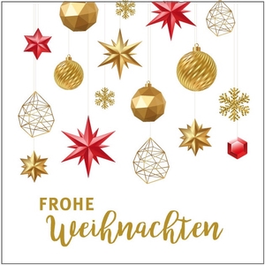 Kaart 7*7cm x20 Weihnachten