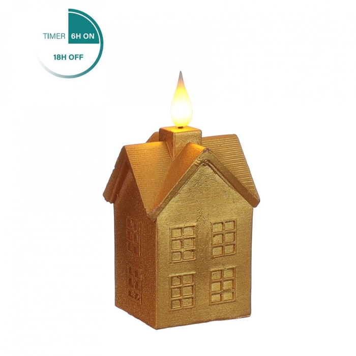 <h4>Kaars LED Huis wax 6*5*12cm</h4>