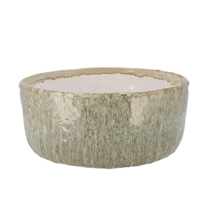 Iron Stone Green Pot Round 36x36x15cm