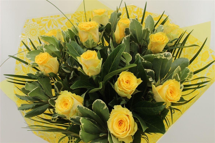 <h4>Boeket Rozen 12 Geel</h4>