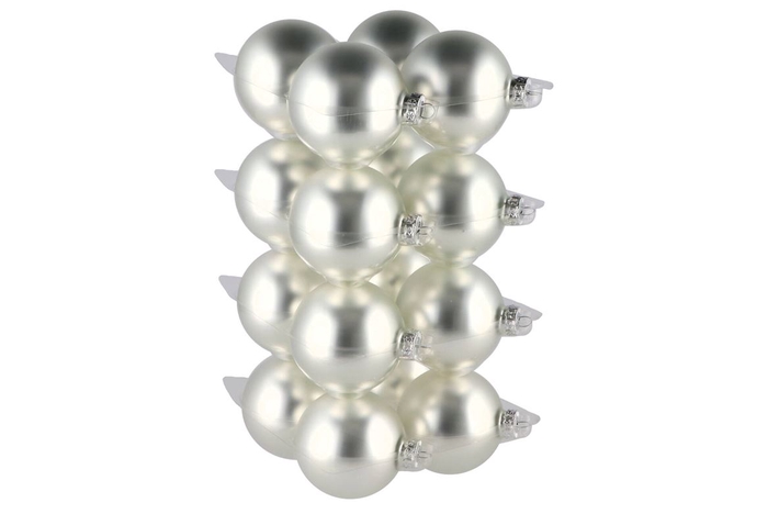 <h4>Glass Ball Matt Silver 80mm P/16 Nm</h4>