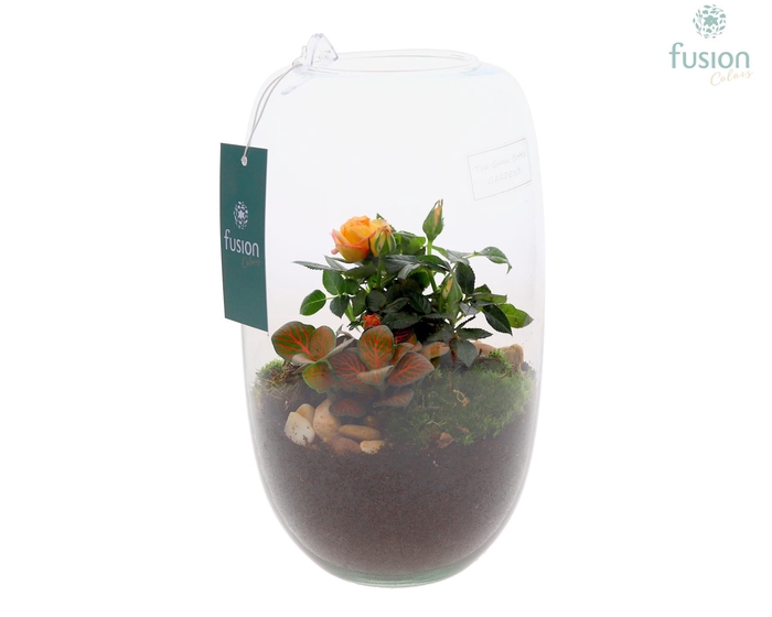 <h4>Green Bottle Isabella Medium met arrangement</h4>