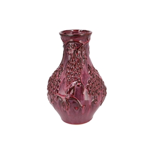 Inga Grape Purple Vase Active Glaze 25x25x35cm Nm