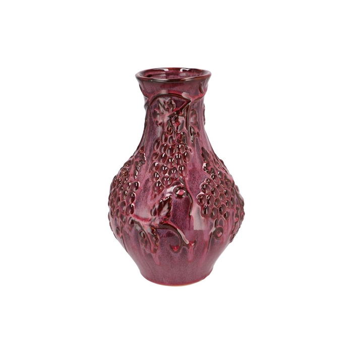 <h4>Inga Grape Purple Vase Active Glaze 25x25x35cm</h4>