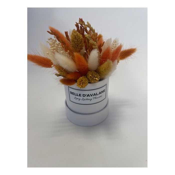 <h4>Box white d10cm orange</h4>